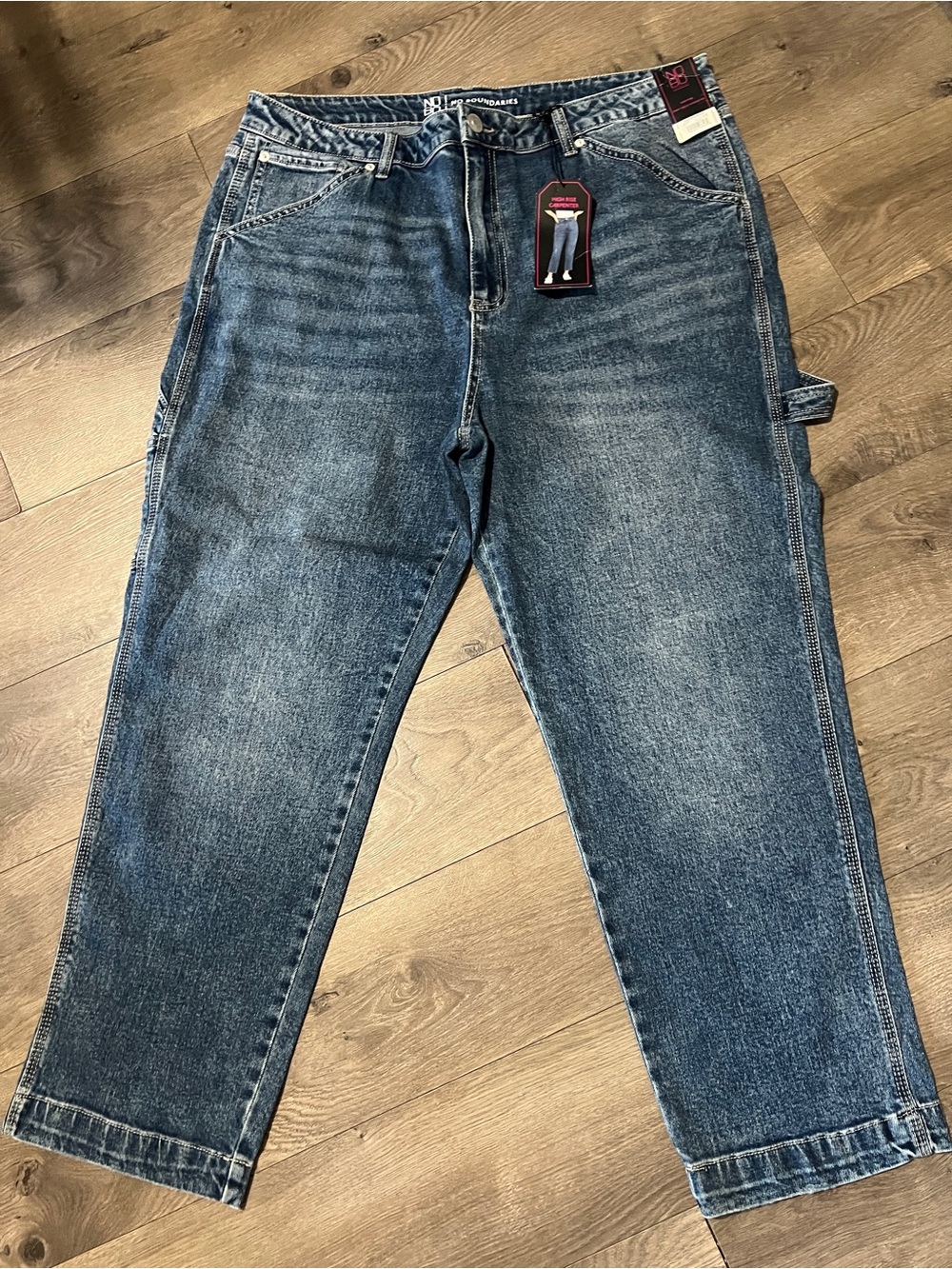 No Boundaries High Rise Carpenter Jeans Size Junior 21 New
